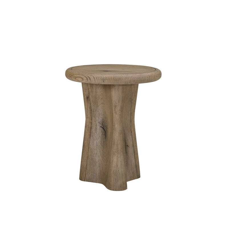 English Knotty Oak Drop Accent Table