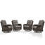 Ensemble de meubles de patio en osier - 4 pièces de chaises de patio pivotantes, chaises d'extérieur en PE en rotin pour terrasse de jardin-87763115-87763113