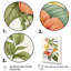 «Blossiming Yellow Retro Hibiscus VI», art floral sur toile-87348207-87348215