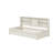 Twin Size Bed Frame With Side Bookshelves, Two Drawers, And Built-In USB Port For Creamy White Color