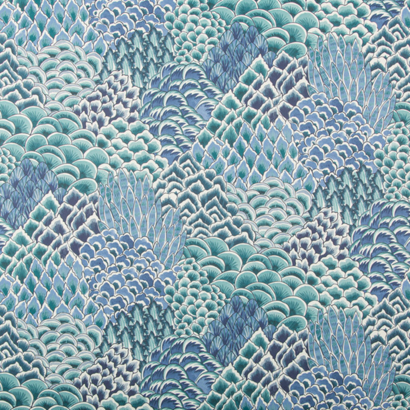 Grand Bazaar Katibi 30' L x 26.75" W Wallpaper Roll, Turquoise