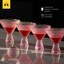 Verres à martini roses - Verre à martini gaufré 9 oz