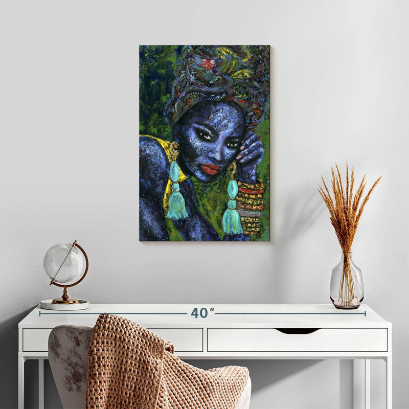 Portrait de beauté africaine Leisha, H 24 po x l 16 po