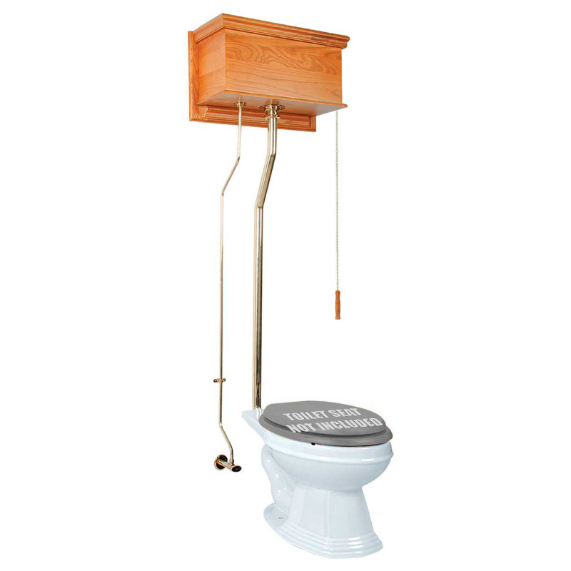 The Renovators Supply Inc. 1.6 Gallons GPF Elongated Kit, Light Oak