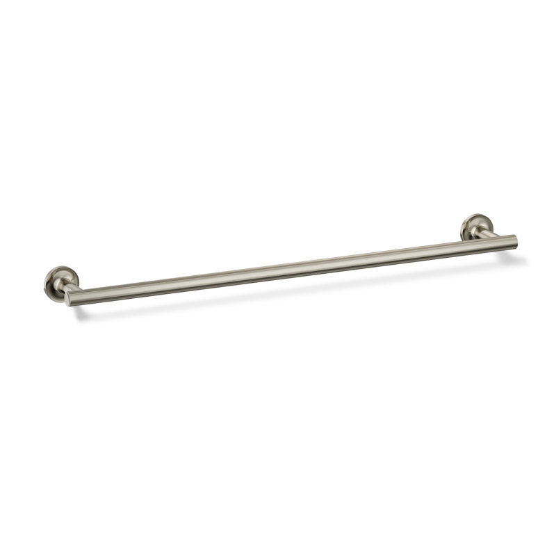 Purist® Wall Mounted Round Towel Bar, Metal Wall-Mounted Towel Holder, Vibrant Polished Nickel