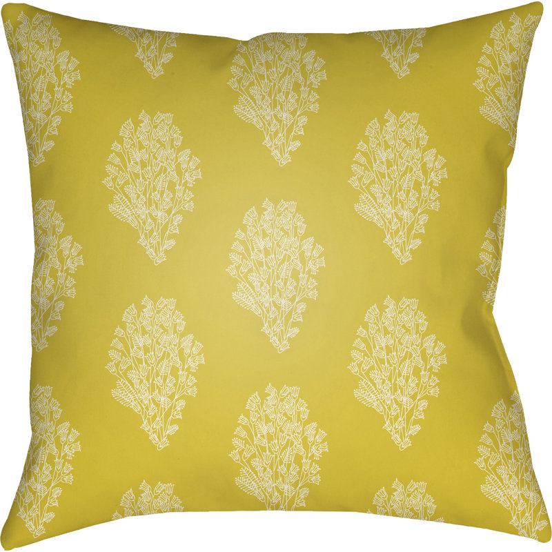 Moody Floral Floral Throw Pillow, 18" x 18", Purple/White