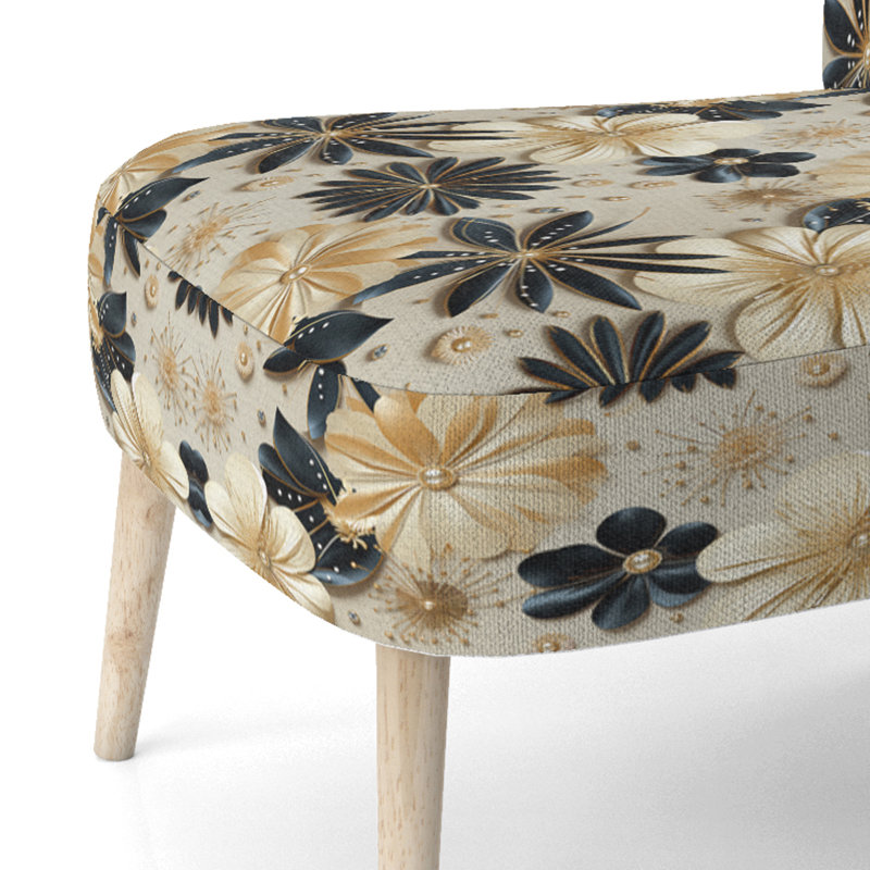 Chaise d'appoint rembourrée Opulent Glam