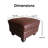 Serta Copenhagen Bonded Leather Ottoman, Chestnut Brown