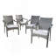 Chaise empilable d'extérieur en rotin PE avec structure en fer
