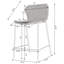 Chaise de comptoir brune en faux rotin (ensemble de 2)-2054546357