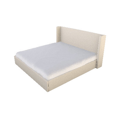Chloe Upholstered Wingback Bed