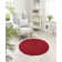 Solid Colour Shaggy Red Area Rug