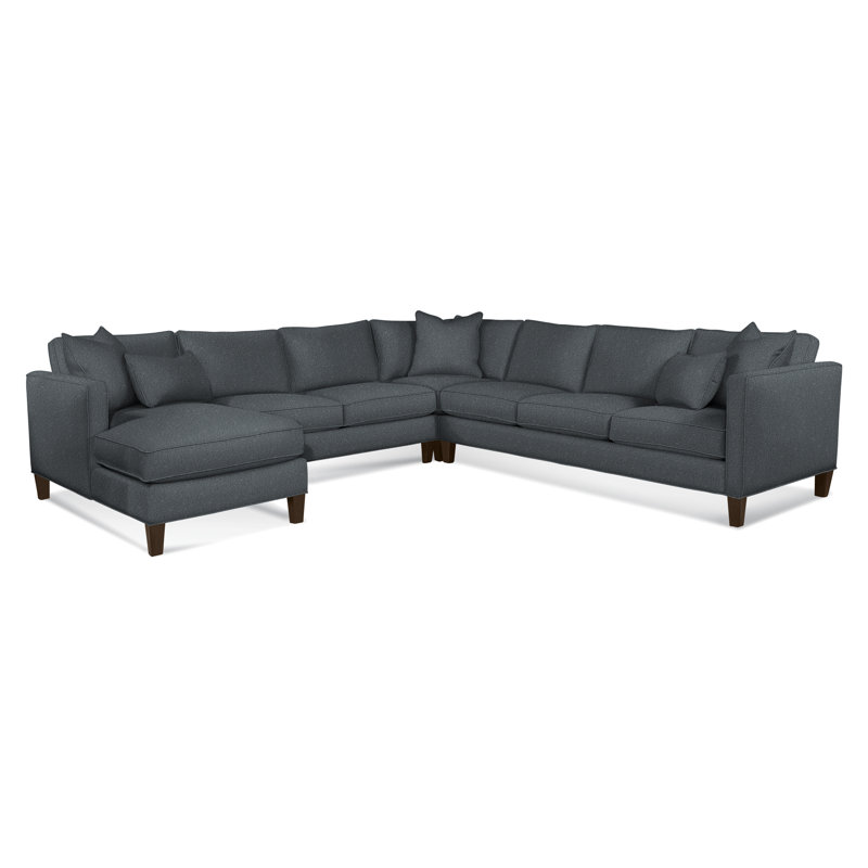 Sectional, Java, Basic Blue; 0317-63, Left Hand Facing
