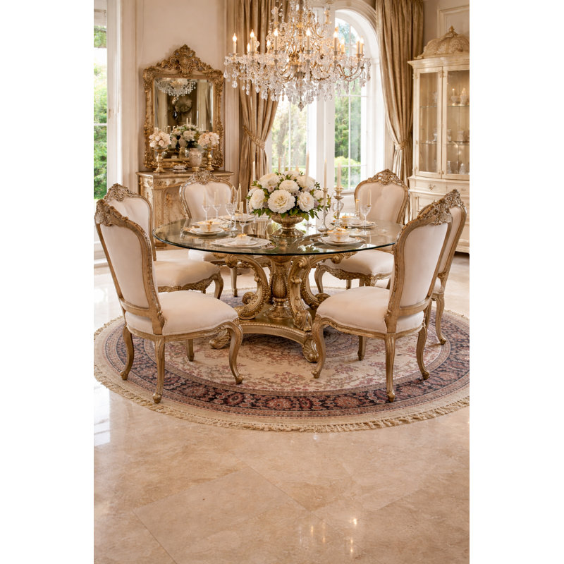Platine Bodeaux Anglia Round Dining Table Set