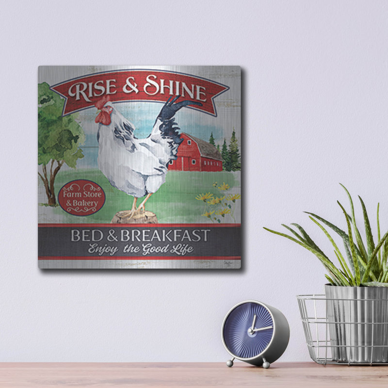 «Bed Breakfast» par Mollie B Art, H 12 po x l 12 po