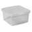 Wham Clip Square Plastic Storage Boxes with Secure Clip Lock Lids Clear/Clear/Clear