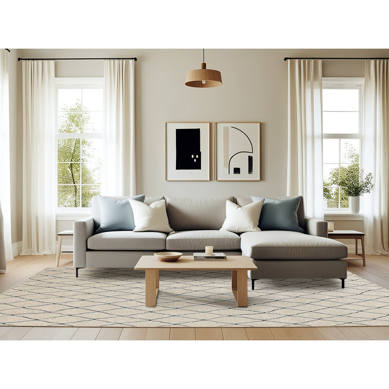 Tapis gris Brondesbury, Rectangle 6 pi x 9 pi