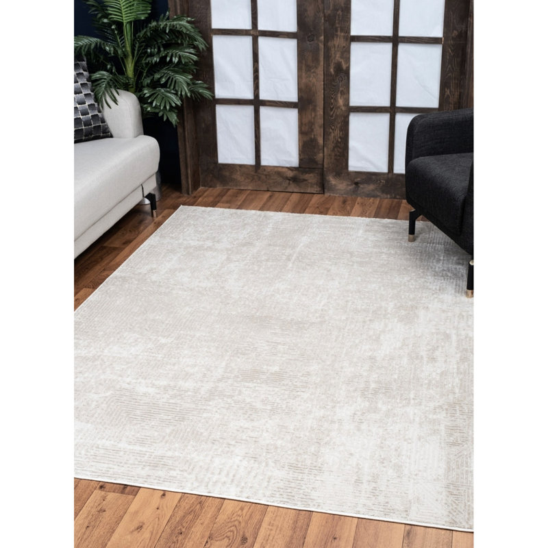 2 Ft. X 3 Area Rug In Beige, Elegance Design, 100% , Stain , For Hallways, Made Turkey Beige Rug, Ft., Accent, And Modern,