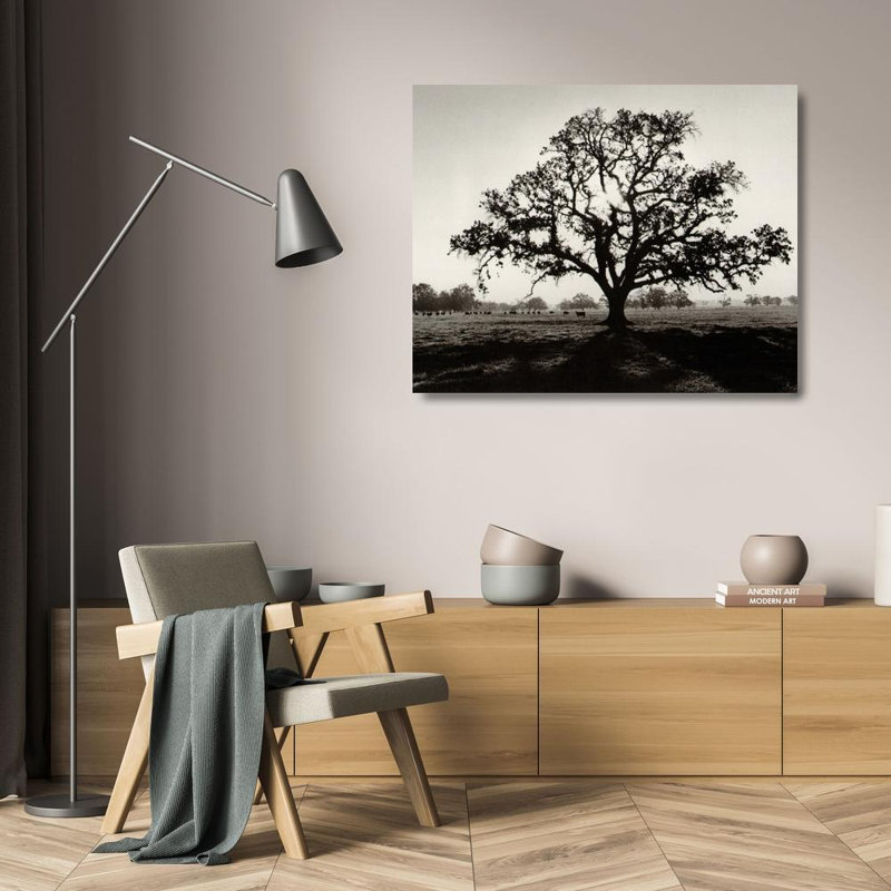 Chêne lever du soleil, H 19 po x l 24 po