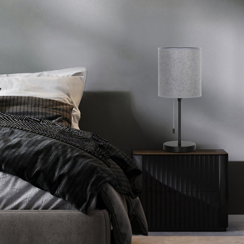 Metal Table Lamp, Brown