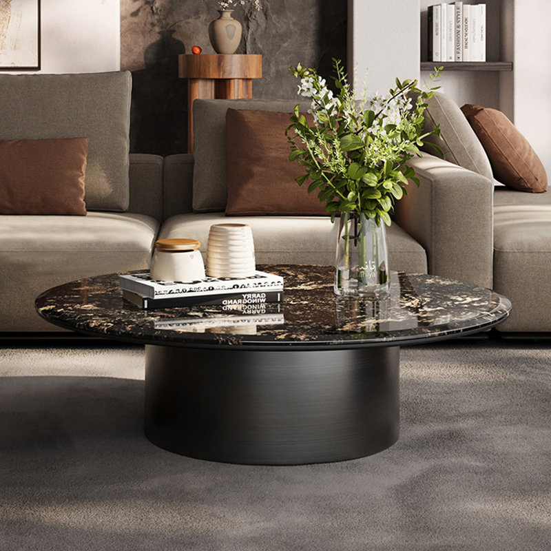 Cantara, H 13,8 po x L 47,2 po x l 47,2 po, Noir / gris foncé