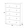 Commode 5 tiroirs Elin