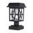  Black 2 -Light 9" H Solar Powered and Pier Mount Light