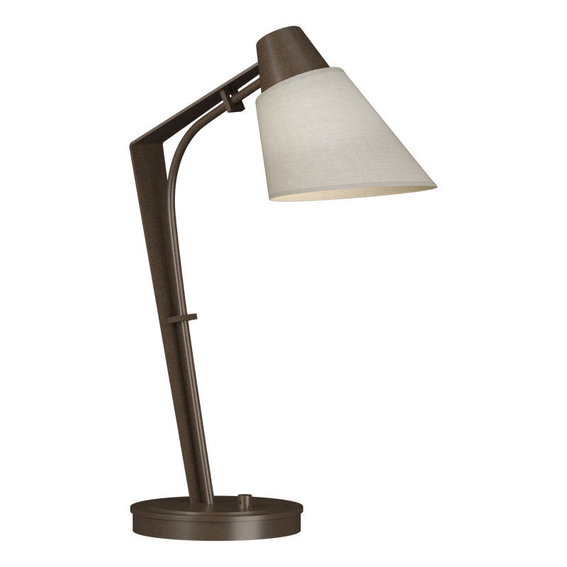 Reach 21.9" Desk Lamp, Flax, Bronze