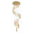 Modern LED K9 Crystal Chandelier Light Fixture W/ Remote Control