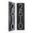 Floating Stand-Off 4-Number Vertical Sign, Black /W/ Silver Modern Font Numbers-105269944
