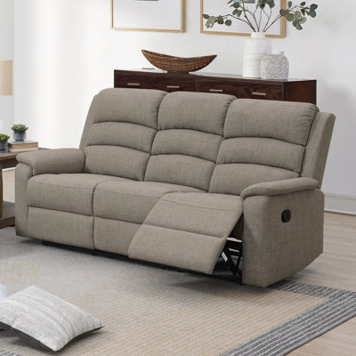 Canapé inclinable moderne en tissu avec des coussins moelleux et un appui-tête rembourré pour un confort et un style ultimes