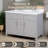 Lavanti Oakford 48 Inch Bathroom Vanity with Sink – 100% Premium Solid Wood, Stylish Grey Vanity Bathroom with Storage Cabinet – Modern Bathroom Vanities with Double Vanity Sink & 1.5" Quartz Countertop-290144616-290144610