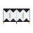 Black White Storage Cabinet With Construction - Functional & Chic Two-tone Triangular Pattern Doors Spacious For Living Space-1580422953-1580422958