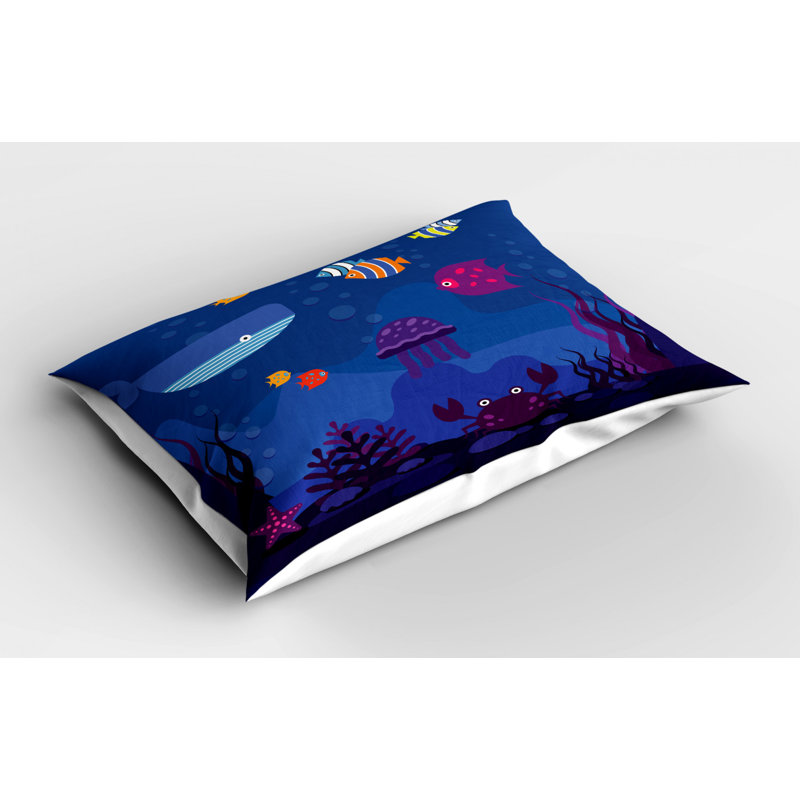 Fish Polyester Sham Set, Queen