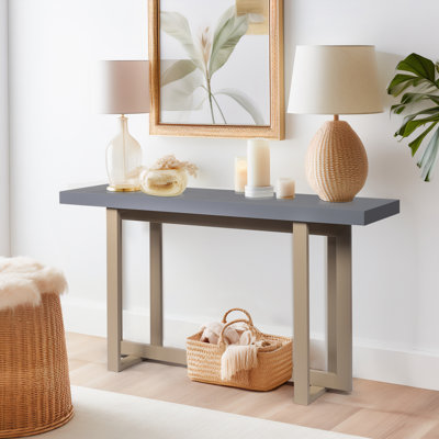 Modern Wood Entryway Console Table Sofa Table, Long Entryway Table Black