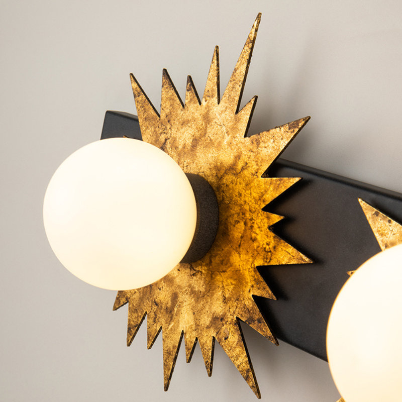 Talant 4 Light Vanity, Matte Black/Gold