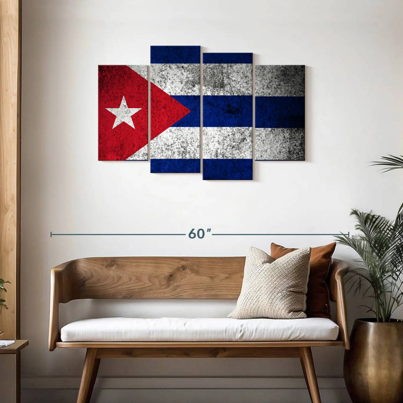 Drapeau cubain Borges, H 27 po x l 43 po