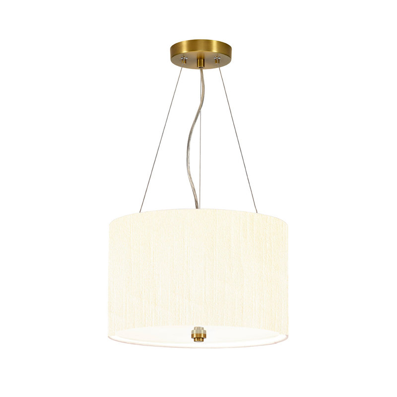Luminaire suspendu Pearce - laiton vieilli, Trois lumières, H 85 po x l 14 po x P 14 po