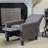 Smoke Fabric Push Back Chair For Elegant Home Décor-1429283575