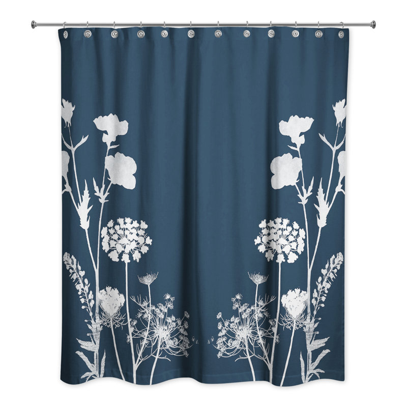 Perine Shower Curtain, Navy
