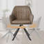Upholstered Dining Chair with Metal Legs-1867680124