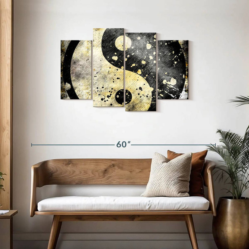 Kerrick Yin et Yang grunge, H 27 po x l 43 po