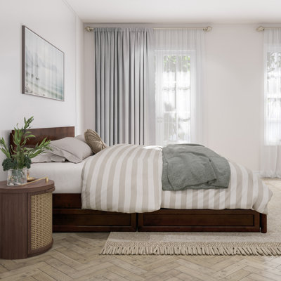 Lamecia Platform Bed with Panel Footboard and Storage Drawers