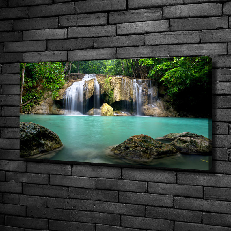 Waterfall - No Frame Print on Glass, Canvas, 50cm H x 100cm W x 2cm D