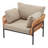 36" Rope Iron Lounge Chair with Cushions