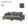 Denylah 88'' Adjustable Back Height Upholstered Sofa