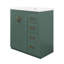 Meuble-lavabo de 30 po avec lavabo en céramique, armoire de rangement moderne à 3 tiroirs et 2 portes, meuble-lavabo autoportant, fermeture en douceur-1077437586