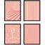 «Pink Line», impression encadrée sur papier 4 pièces-97782412-97782413