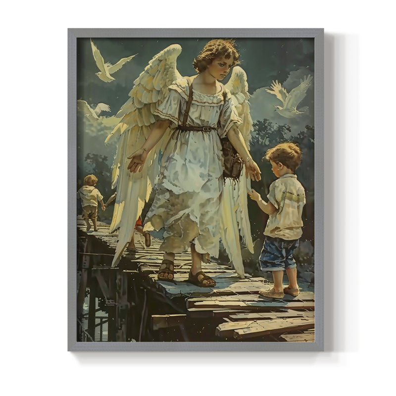 Religious Series CDXLII, reproduction encadrée - bois massif, H 21 po x l 17 po, Gris