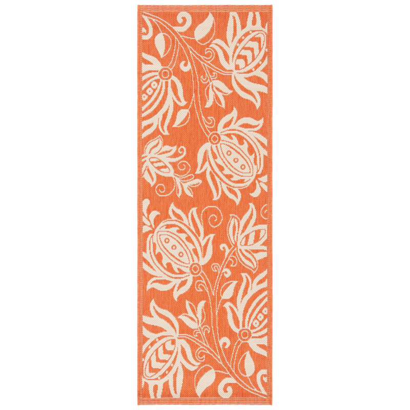 Tapis d'intérieur / extérieur à fleurs Herefordshire Performance, Tapis de couloir 2 pi 3 po x 6 pi 7 po
